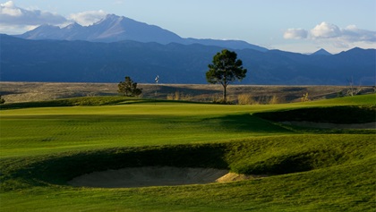 Golf course sand trap at Interlocken hotel 