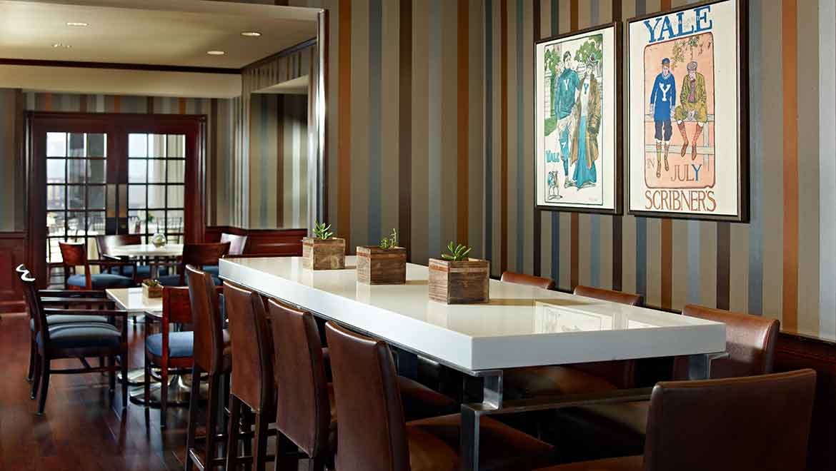 Omni New Haven Hotel at Yale John Davenports communal table